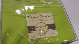 Elegant Comfort Sheet Set 4 pcs  - Full / Lime Green