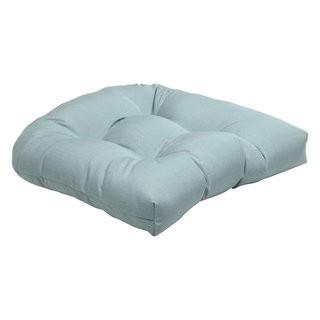 Pillow Perfect Canvas Outdoor Sunbrella Dining Chair Cushion (PWP3659_11791177) Pale Blue