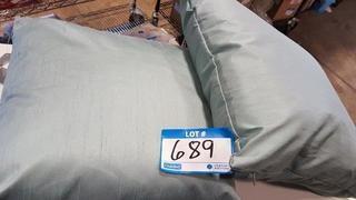 Surya Throw Pillow Grey/Green (HH031) - 2 pcs