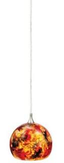 Vaxcel Milano Mini Pendant Ember Melange Glass Satin Nickel Finish (PD57125SN)