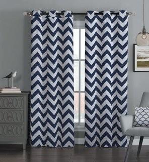 Beachcrest Home Quay Chevron Blackout Thermal Curtain Panels (BCHH7696_23542507)