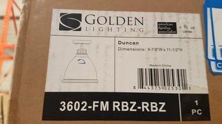 Golden Lighting - Duncan - 3602-FM RBZ - Rubbed Bronze