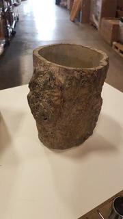 7"x7.75" Cement Vase - Brown 2 pcs