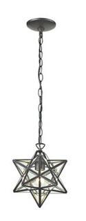 Sterling 145-002 Star 1 Light 11 inch Clear and Ob Pendant Ceiling Light in Large