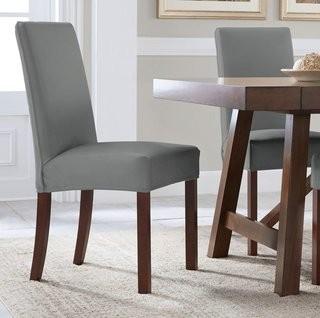 Reversible Stretch Dining Chair Slipcover Upholstered (038533864776)
