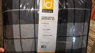 Intelligent Design Comforter British Bedding Set - Twin / Black Grey Plaid
