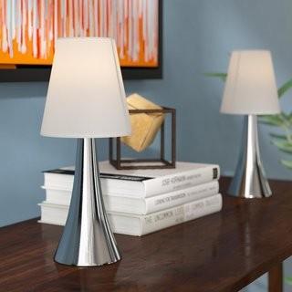 Latitude Run Barbieri Mini Touch 11.81 Table Lamp Set (LTDR6698_22947053) Rose Gold Base / Cream Shade