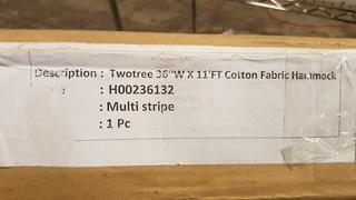 Outsunny Cotton and Polyester Camping Hammock (OTSU1167) - Stripe Multi