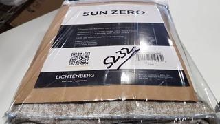 Sun Zero Lichtenberg Grommet Curtain Panel - Gray / Caramel 2 pcs 50"x95"