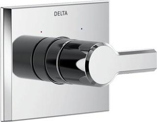 Delta Pivotal 14 Series Volume Faucet Trim with Lever Handles and Monitor (DLT8118_23851665) - Black