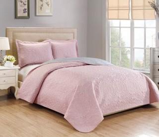 RT Designer Collection Lexington King 3 PCS Reversible Quilt Set Pink (bsl04170k)