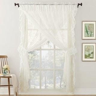 No. 918 Rod Pocket Curtain Valance Ivory Alison - 2pcs