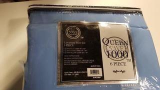 Motel 5th Ave 1000 Thread Luxurious Sheet Set 6 pcs Blue/Queen