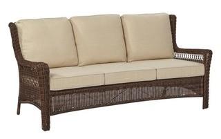 Park Meadows Brown Wicker Outdoor Sofa with Cushions (207194169)