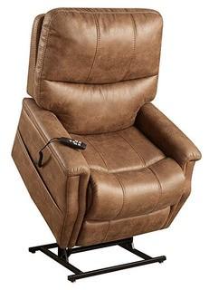 Pulaski (DS-A283-016-042) Faux Leather Dual Motor Lift Chair in Badlands Saddle