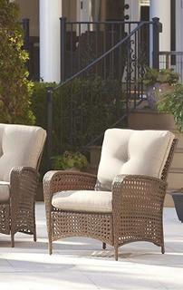Cosco Outdoor Living Resin Wicker Lounge Chairs (88591ABTE) - 2pcs