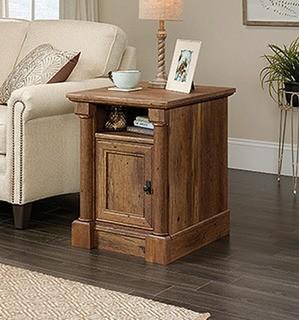 Sauder Palladia Collection Vintage Oak 1-Door End/Side Table (303247569)