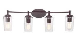 Quoizel Edison 4 Light 33 inch Western Bronze Bath Light Wall Light (EDS8604WT) - Western Bronze Finish