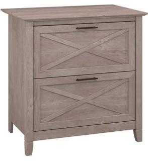 KEY WEST 2 DRAWER LATERAL FILE CABINET (kwf130wg-03) - Washed Gray