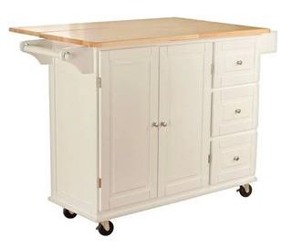 TMS Furniture 22480WHT Sundance Kitchen Cart | Kitchen Islands & Carts