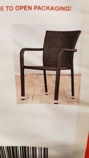 3 Brown Wicker Chairs 