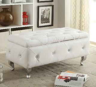 AC Pacific Corp. Storage Bench (AC-BED16-WHT-BENCH)