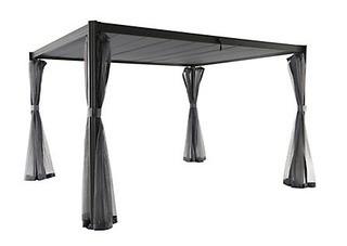 Hampton Bay - Coronado 8.3 ft X 9.7 ft Gazebo with Louvered Canopy in Gray