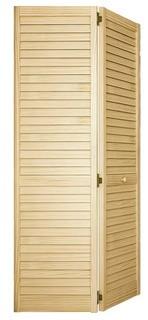 Plantation Louvre Wood Panel Bi-Fold Door (KIBY1000) - 2 pcs