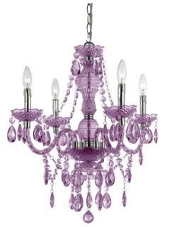 AF Lighting Naples 4-Light Purple Mini Chandelier (#206052103) - Purple