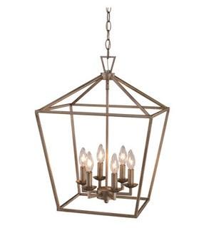 Trans Globe Lighting Lacey Pendant - Antique Silver Leaf