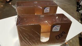 Wayfair Holder Paper Towel Dispensing -Gold Mettalic w Mounting Keyholes (51934) -2 PCS