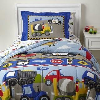 Zoomie Kids Kaylie Trans & Trucks 5 Piece Twin Bed-In-A-Bag Set (ZMIE1223)