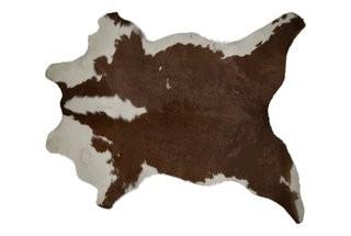Hampton Hand-Woven Cowhide Brown/White Area Rug
