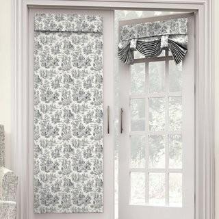 Waverly Charmed Life Toile Semi-Sheer Tab Top Single Curtain Panel - Cornflower / 2 pcs / 26"x68"