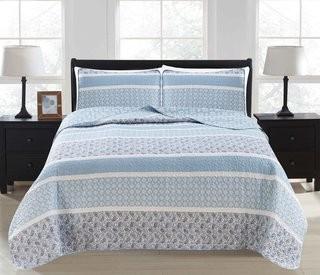 Winston Porter Iraheta Striped Reversible Quilt Set (WNST3601_29069617_29069621) - Twin / Gray