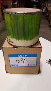 5"x4" Ceramic Bucket (S7322917) - Green / 4 pcs