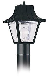 Sea Gull Lighting 1-Light Clear Outdoor Post Lantern