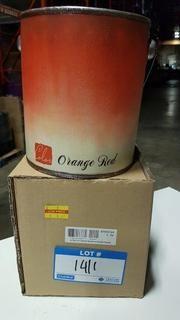 6.75"x7.75" Ceramic Bucket w Handle - Peach - 2 pcs 