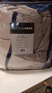 Madison Park Duvet Set 6 pcs (MP12-3060) - Queen / Blue/ Beige