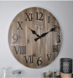 FirstTime Oversized Barn Wood 24" Wall Clock (99686)