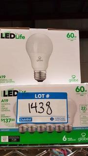 Globe Electric Company 60W Equivalent Daylight (5000K) A19 LED Light Bulb (GLEC1461) - 2 pcs