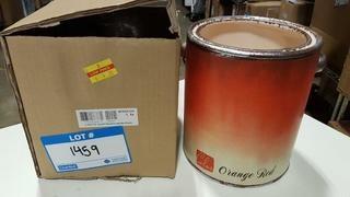 6.75x7.75" Ceramic Bucket w Handle Peach (S7322723) - 2 pcs