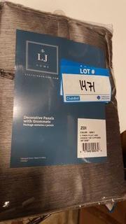 LJ Home Decorative Panels w Grommets 2 Pinch Pleats & Hidden Tabs - 2 pcs / 30x95" / Grey