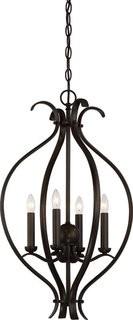 Charlton Home Ehrlich 4-Light Foyer Pendant (CHRH2494_27063367) - Aged Bronze