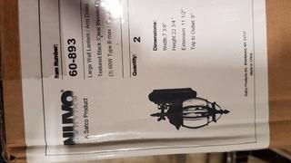 Nuvo Large Wall Lantern Textured Black w Clear Panels (60-893)