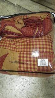 Ninepatch Cotton Star Quilt w Shams