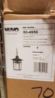 Nuvo Lighting Hanging Lantern Black/Ckear 60-4956