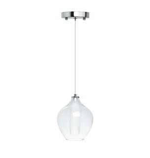 Orren Ellis Hollister Modern Glass Dual Tone 1-Light LED Mini Pendant (ORNE2852_23285278)