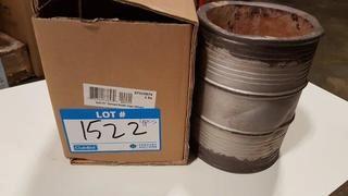 5x6.75" Cement Rustic Vase - Silver (S7315874) - 4 pcs