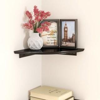 Charlton Home Tremont Corner Shelf - Expresso, 10" Radius x 0.63" H - 2 pcs (CC10E)